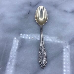 Sterling Silver Multnomah Falls Oregon Souvenir Spoon 4" Vintage Joseph Mayer
